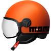 MOMODESIGN CASCO JET MOMO DESIGN FGTR CLASSIC E2206 MONO ARANCIONE OPACO NERO TAGLIA L