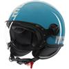 MOMODESIGN CASCO JET MOMO DESIGN FGTR CLASSIC CANDY E2206 BLU LAGO BIANCO LUCIDO TAGLIA XL