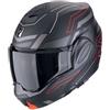 Scorpion casco modulare Exo-Tech Evo Conquer - Nero opaco Rosso