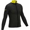 PRS Maglia Tecnica Uomo Lupetto Mezza Manica Traspirante con Zip Outdoor Running Trekking Bici (IT, Testo, L, XL, Regular, Regular, Felpa Full Zip Nera)