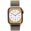 Apple Watch Series 8 GPS + Cellular 41mm Acciaio inossidabile oro Cinturino in maglia milanese oro | nuovo |