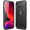FORCELL CUSTODIA B-CASE TPU SILICONE COVER CASE PER APPLE IPHONE 13 CARBON METAL BLACK