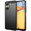 FORCELL CUSTODIA B-CASE TPU SILICONE COVER CASE PER XIAOMI REDMI 13C - POCO C65 CARBON METAL BLACK