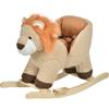 HOMCOM Cavallo a dondolo stile leone seduta imbottita con suono per bambini 18-36 mesi marrone Max.carico 40kg|Aosom