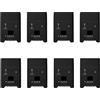 Wisdom 8 fari Led a batteria 6x18W RGBWAUV 6 in 1 WiFi neri in Flight case baule Wisdom