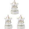 Ciieeo Carillon Giostra Natalizio in Legno Decorazione Casa 3 Pezzi Ornamenti per Bambini Atmosfera Festiva E Arredo Stanza