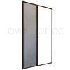 SANGIORGIO srl Zanzariera Per Porta Apertura Orizzontale Scorrevole 150x250 Riducibile Marrone Sangiorgio