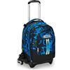 SJ Seven Seven Trolley Scuola Jack Detach 3 Ruote, Nero Blu, Multi-Shade Boy, 3 in 1, Zaino Con Carrello Sganciabile, Tasca Amovibile Uso Zainetto e Crossover System, Zaino Scuola Viaggio, Bambino Ragazzo