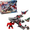 LEGO Marvel 76292 - Battaglia Captain America vs. Hulk Rosso
