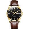 OLEVS Orologi da Uomo, Orologi Casual Luminosi in Pelle per Uomo Facili da Leggere al Quarzo Numerici Fashion con Data Impermeabili Blu/Nero/Analogici Orologi da Polso Maschili, Classico
