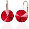 YONVUN Austriaco Cristallo Rotondo Goccia pendenti Leverback Orecchini | Placcato 18K/Rose Gold zircone pietra preziosa cerchio argento Pendenti Gioielli Regalo per Moglie Mamma Figlia Fidanzata