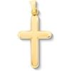 EDELIND Ciondolo Croce 585/14K oro giallo Uomo Donna Croce Altezza 21 mm Scatola regalo per gioielli