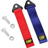 Exsbtay 2 Pezzi Cinghia di Traino Rosso, Gancio Traino in Tessuto, Corda per Rimorchio in Nylon, per Paraurti Anteriore e Posteriore, Fune di Traino Universale Racing (Rossa,Blu)