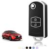 TOOMUME Cover Chiave TPU, Custodia Chiave Adatto per Mazda 2/3/5/6 M2 M3 M5 M6 CX-3 CX-5 CX-7 CX-9 CX-30 MX-5 RX-8 BT-50 Atenza Axela Demio, Copri Chiavi Guscio Chiave Auto Telecomando - Flip Key