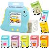 AYESY Schede Flash Cards per Bambini, 224 Parole Italiano Inglese Interattivi Giocattoli Apprendimento Montessori Bilingue Imparare a Parlare Flashcards Bambini Italiano Educativi Giocattoli Blu