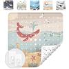 avakido® Tappetino doccia antiscivolo bambini 53x53 cm - Con 2 ganci inclusi - Tappeto quadrato antiscivolo senza BPA, lavabile e antimuffa