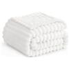 RUIKASI Coperta Plaid Pile Singolo - Coperta Calda Invernale per Divano e Letto Singola 150x200 cm Pile di Flanella Morbida, Fleece Blanket for Sofa and Couch, Bianco