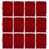 BLOSMON Fiori Finti Pannelli Decorativi Pareti, 12 Pezzi, Rosso, 60 x 40 cm | Ortensie Fiori Artificiali, Parete Matrimonio Flowers Finte Realistici Pannello, per Decorazioni Addobbi, Parete, Casa, Festa