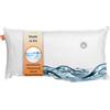 sleepling 190111 cuscino ad acqua ortopedico 40 x 80 cm, 100% cotone, Made in EU, lavabile fino a 40 gradi, bianco