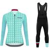 UGLY FROG Completo Ciclismo Donna Peluche Termico Invernale Maglia Ciclismo Maniche Lunghe + Pantaloni Ciclismo Lunghi Sapolette Professionale per MTB/Corsa Città RTWS02