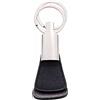 1 Classe Alviero Martini 1A Classe Chiave Portachiavi Doppio Nero/Grigio Pelle Minimalista Unisex