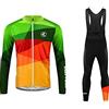 UGLY FROG Bici Maglia Ciclismo Uomo Invernale, Abbigliamento Manica Lunga con Pile Termico e Pantaloni Lunghi Sapolette Professionale per MTB Ciclista Mountain Bike