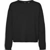 VERO MODA Vmgold Roll LS O-Neck Pullover Maglione Lavorato a Maglia, Nero, S Donna