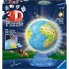 Ravensburger Puzzle 3D Ravensburger 11274 - globo per bambini con luce in lingua tedesca - 180 pezzi - globo illuminato composto da pezzi di puzzle di forma tridimensionale - per bambini dai 6 anni in su