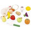 Janod Filet de 12 Fruits et Légumes, Sacca in Stoffa, Panier d'imitazione, Complemento Ottime per la Cucina Infantile e da Tavolo, A Partire da 3 Anni, J06639