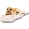 COSTWAY Cuscino per Cani di Taglia Grande, Materassino per Cani Lavabile, Tappetino Antiscivolo e Antigraffio per Dormire per Cani, 110 x 66 x 5 cm (Beige)