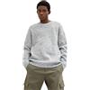 TOM TAILOR Denim Maglione Basic, Uomo, Grigio (Light Stone Grey Melange 15398), L