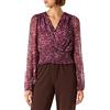 PIECES Pcnavi LS Top BC Camicia da Donna, Rosa Viola/AOP: Grafico