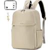 SPAHER Zaino da Viaggio Aereo Bagaglio a Mano 40x30x15 British Airways Iberia Zaino Scuola Zaino Porta PC 14 Pollici Cabin Bag Impermeabile Zaino Lavoro Università Cabina Travel Backpack Beige
