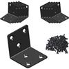 Dayalo 10 connettori angolari da 40 x 40 x 40 mm, colore nero, in acciaio inox