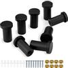 Mailfull Ganci Parete in Acciaio Inox 8 Pezzi Ganci Accappatoio Bagno Nero Ganci Cucina con Viti per Appendere Asciugamani Borse Cappelli