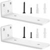 YFCVIP 2 Pezzi Supporti per Scaffali, Staffe per Mensole Pesanti, Supporti Mensola Reggi Mensola Porta Mensole da Muroper la Casa, la Cucina e l'ufficio | 20cm, Portata 70 Kg (Bianco) 8in