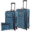 ITACA - Set Valigie Morbide. Set Valigia Bagaglio a Mano - Durevole Trolley Bagaglio a Mano - Set Trolley con Serratura Combinazione. Set di Valigie, Marino