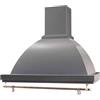 Fhuller Cappa da Parete MARTA 90 cm Antracite - Made in Italy - Cappa Aspirante e Filtrante con 3 Velocità, LED, Motore Potente - Design Moderno, Diametro Uscita 150 mm (motore 410 senza kit filtri)