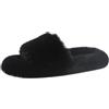 Harssidanzar Donne Memory Foam Casa Pantofole Sandali Slides Morbido Piatto Comodo Anti-Slip Punta Aperta Indoor Outdoor Slip on KL504EU,Nero,Taglia 38