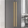 SZLXJMFL Maniglie da Cucina Moderni, Maniglie per Armadio Dorate, Alluminio Solida | Rivestimento, Centrale Tra i Fori:96-960mm Maniglie per Mobile, 2 pz Maniglie Armadio Oro-600mm/23.6in