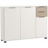 Schildmeyer Alexa 701938 - Scarpiera, stile pannello fonoassorbente, 141,9 x 35,0 x 105,5 cm, beige crema