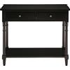 MODERION Tavolo consolle in legno massiccio, tavolino da soggiorno con 2 cassetti, robusto e stabile, per soggiorno, corridoio, camera da letto, ecc., 90 x 35 x 77 cm (larghezza x profondità x