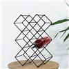 [en.casa] Portabottiglie da Tavolo (AxLxP) 43 x 28,5 x 15 cm Cantinetta Autoportante per 8 Bottiglie di Vino Supporto in Metallo - Nero