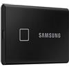 Samsung T7 Touch Portable SSD - 500 GB - USB 3.2 Gen.2 External SSD Metallic Black (MU-PC500K/WW)