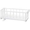 YAMAZAKI 5068 TOWER Wire Dish Drainer Slim, white, Steel/ABS Resin/Polypropylene/Silicone, 57.5 x 16 x 18.5 cm