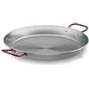 Lacor Steel PRO 63625-Padella per Paella in Acciaio, 24 cm, ghisa, Nero