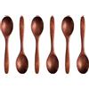 FHBHJNATC 6 Pezzi Cucchiaio Legno Cucina, Cucchiaini Legno, Cucchiaino Legno, Cucchiaio di Legno, Cucchiaio per Cioccolata Calda, Cucchiaio per Miele, Cucchiaino da Caffè, Cucchiaino