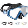 Cressi Liberty Triside Mask - Maschera Panoramica 3 Vetri per Immersioni, Apnea e Snorkeling, Nero/Blu, Taglia Unica, Unisex Adulto