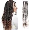 Dsoar Clip in Estensioni Dreadlock Boho Ricci Finiti Dreads Sintetici con Clip Morbido Crochet Loc Estensioni 22 Pollici 3 Pezzi
