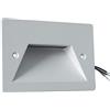 Damastoreitalia Universo Faretto segnapassi da esterno lampada da muro IP65 LED 3W ad incasso per scatola cassetta 503 scale giardino viale gradini nero bianco o grigio (Bianco - Bianco Caldo 3000K)